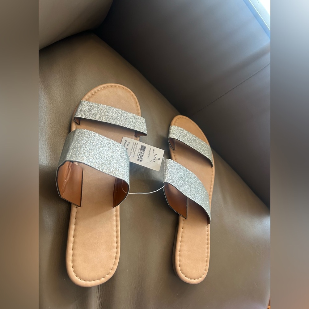Icing Silver and Tan Women's Sandals